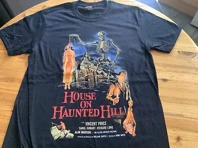 Buy HOUSE ON HAUNTED HILL T-Shirt Size Medium, New Horror Movie 1959. Vincent Price • 12.99£