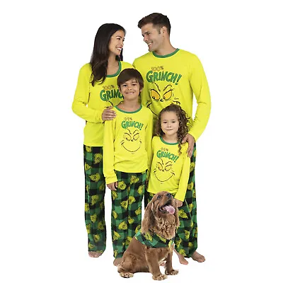 Buy Family Matching Christmas Pyjamas Adult Kids Pet Xmas Grinch Nightwear PJs Set • 5.62£