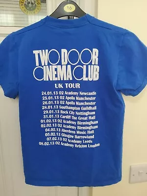 Buy Two Door Cinema Club UK Tour T-Shirt 2013 Blue Size Small  • 10£