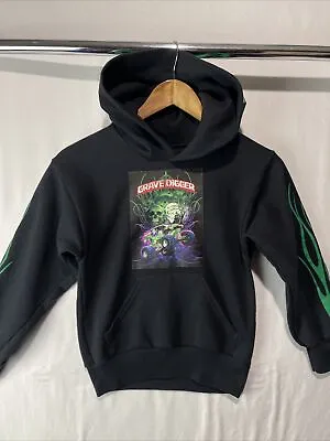 Buy Monster Jam Hoodie Youth Size S Grave Digger Morgan Kane Autograph (2020) EUC • 39.58£