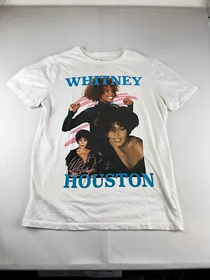 Buy Whitney Houston T-Shirt Youth Small Short Sleeve Graphic White Retro Pop 2021 • 7.09£