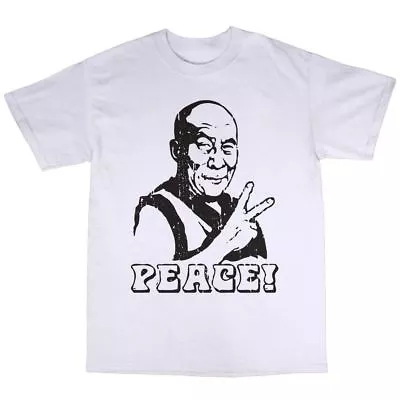 Buy Dalai Lama Peace T-Shirt 100% Cotton Buddhism Buddhist Tibet Guru • 15.97£