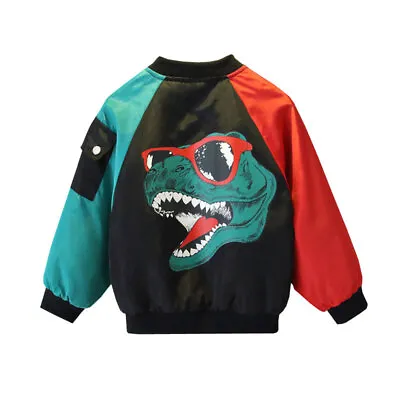 Buy New Dinosaur Kids Baby Boys Girls Baseball Uniform Top Jacket Windbreaker • 11.03£