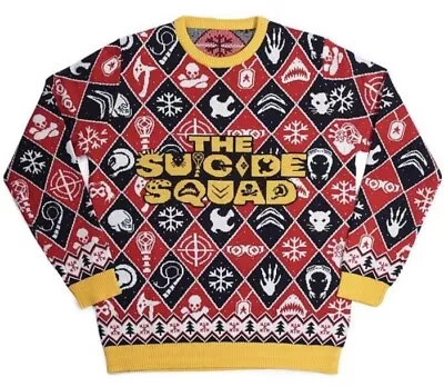 Buy Large (UK) The Suicide Squad Ugly Christmas Jumper Sweater Xmas DC Harley Quinn • 33.99£
