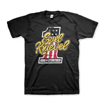 Buy Evel Knievel King Of Stuntmen T-Shirt Black • 21.38£