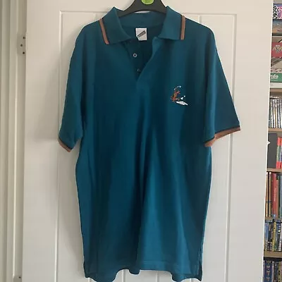 Buy 1999 Warner Bros Scooby Doo Cartoon Golf T Shirt Teal Large Men’s • 18£
