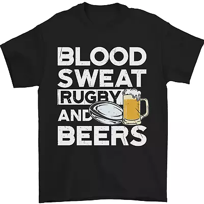 Buy Blood Sweat Rugby And Beers Funny Mens T-Shirt 100% Cotton • 8.49£