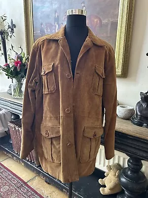 Buy C&A Vintage Suede Jacket Size Small 38  Chest Leather  Coat Tan Brown Mens • 25£