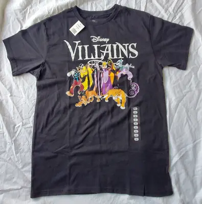 Buy NWT Disney Villains Characters Black T Shirt Sz L Maleficent Hades Scar Cruella • 16.06£