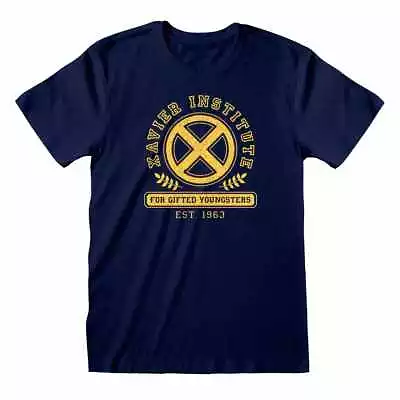 Buy Marvel Comics X-Men - Xavier Institute Badge Unisex Navy T-Shirt Med - K777z • 13.09£