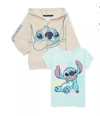 Buy NEW * Disney Lilo And Stitch Zip Hoodie & T-Shirt Set  Size 5T Licensed Merc • 20.07£