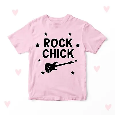 Buy Rock Chick Girls Clothing Kids Rockstar Baby Toddler T-shirt Rock Music Gifts • 10.69£