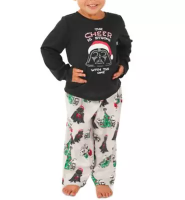 Buy MUNKI MUNKI Toddler Kid's 2-Piece Darth Vader Holiday Pajama Set Sz 4T Star Wars • 13.81£