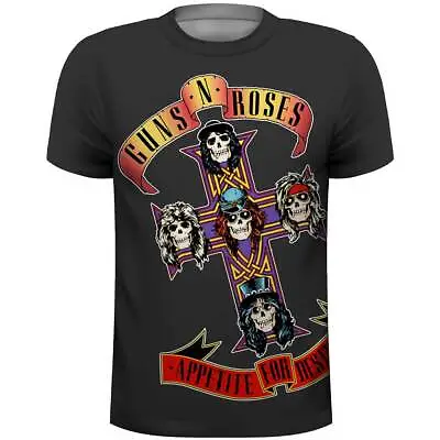 Buy Guns N Roses XXL Mens Premium T-Shirt Tee Grey Appetite For Destruction Official • 9.95£