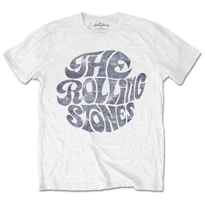 Buy Rolling Stones T-Shirt Retro 70s Logo Official White New • 14.95£