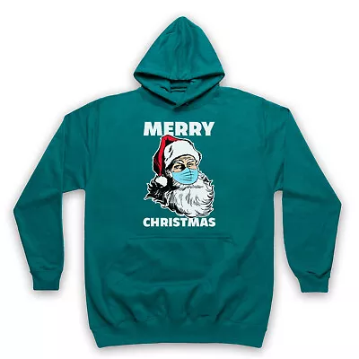 Buy Santa Face Mask Merry Christmas Parody Father Xmas Unisex Adults Hoodie • 27.99£