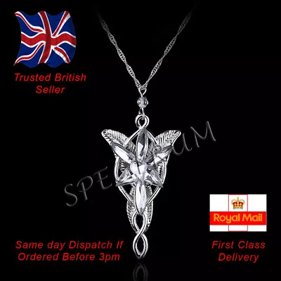 Buy Lord Of The Rings Hobbit Arwen Evenstar Pendant Necklace Jewellery 3 Colours • 3.49£