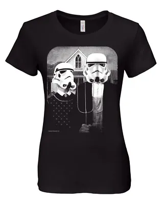 Buy Star Wars American Gothic T Shirt, Womens Black, Starwars Premium Tee Tshirt • 19.27£