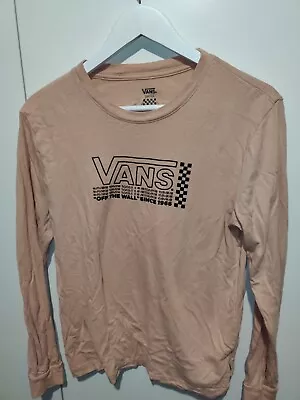 Buy Vans Off The Wall Pink Sleeve T-Shirt Small  • 10.99£