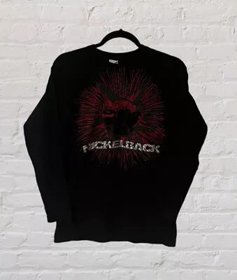 Buy Vintage Nickelback 2008 European Tour Long Sleeve T Shirt Graphic Music Small • 16.95£