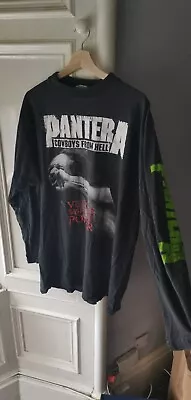 Buy Vintage Pantera Vulgar Display Of Power Double Sided Long Sleeve T-shirt XL • 39.99£