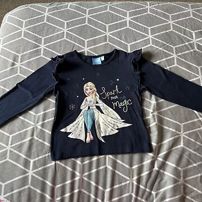 Buy Disney Frozen “ Spark Your Own Magic “ Blue Long Sleeves T Shirt Age 3-4 Years • 2.50£