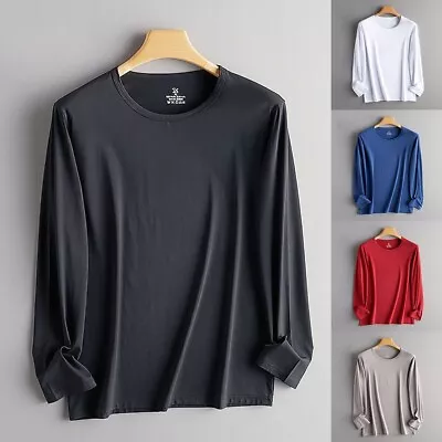 Buy 1pcs Mens T-Shirt All Season Baselayer Casual L-3XL Long Sleeve Round Neck • 15.49£