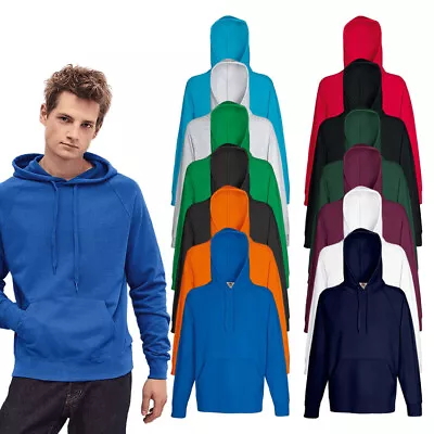 Buy Fruit Of The Loom Lightweight Hoodie Sweatshirt Pullover Unisex Hooded Top SS925 • 15.99£
