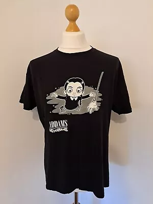 Buy Wednesday ADDAMS NEVERMORE Nirvana Mash-up T-shirt. Casual Classics. Size L • 8£