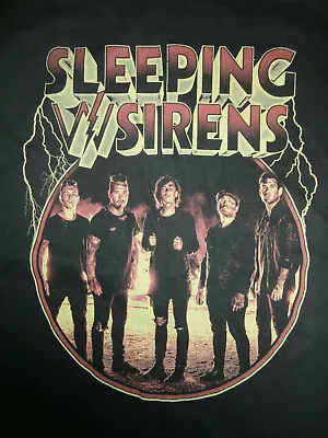 Buy SLEEPING WITH SIRENS European Tour 2016 OFFICIAL DOUBLESIDED T-SHIRT Emo HC  • 10.99£