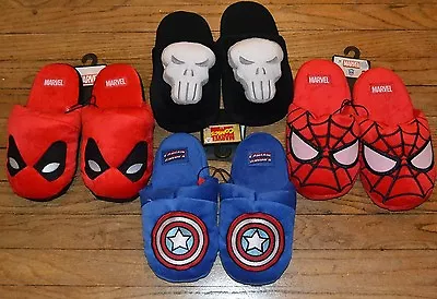 Buy MARVEL COMICS PLUSH SLIPPERS Choice Punisher Captain America Deadpool Spiderman • 15.11£