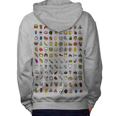 Buy Wellcoda Funny Junk Stylish Mens Hoodie, Eating Design On The Jumpers Back • 25.99£