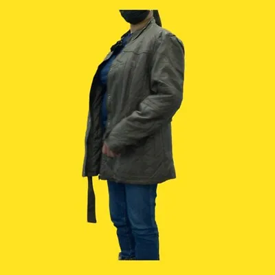 Buy JOHN ROCHA Vegan Leather Jacket, Belted Waist, Brown, UK 20/EU 48 • 19.99£