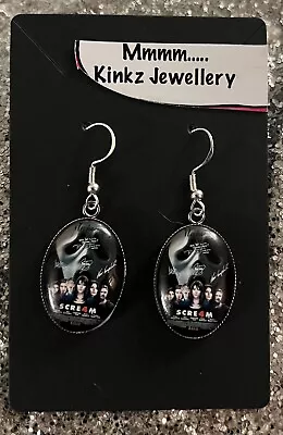 Buy Silver 925 Horror Earrings Signed Scream Halloween Lost Boys Jewellery Gothic • 9.95£