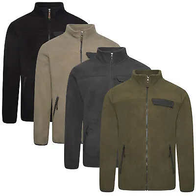 Buy Ex Brand Mens Fleece Jacket Sherpa Borg Full Zip Heavy Thick Warm Workwear Coat • 15.99£