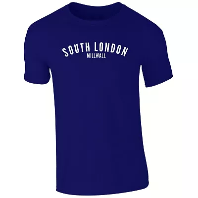 Buy South London T Shirt Millwall Football Fan Navy Blue White Gift Logo Size To 3XL • 9.97£