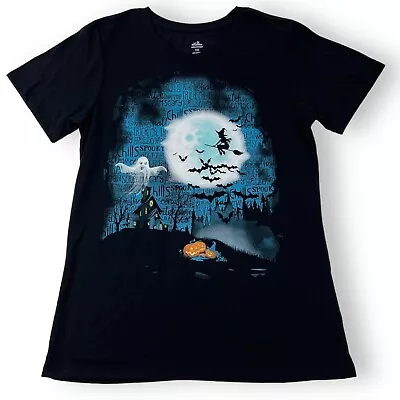 Buy Halloween Midnight Haunting T-Shirt Top Full Moon Witch WOMEN'S SIZE SMALL (4-6) • 8.50£
