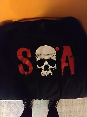 Buy Sons Of Anarchy S-O-A Skull Men T-Shirt Black • 30£