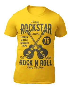 Buy Vintage Rock Star Lifestyle - Rock N Roll Music Men's T-Shirt - Women's T-Shirt • 12.44£