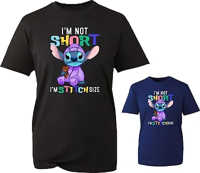 Buy I'm Not Short I'm Stitch Size T-Shirt Lilo & Stitch Vintage Cartoon Birthday Top • 9.99£