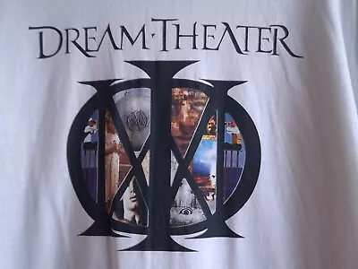 Buy DREAM THEATER White T-Shirt With Band Logo And Various Album Covers Size M BNWOT • 9£
