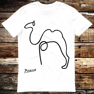 Buy Picasso Dali Van Gogh Camel One Line Drawing Art T Shirt 6014 • 6.35£