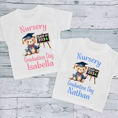 Buy Personalised Nursery Graduation Day 2024 Boy Girl Children's T-Shirt • 8.99£