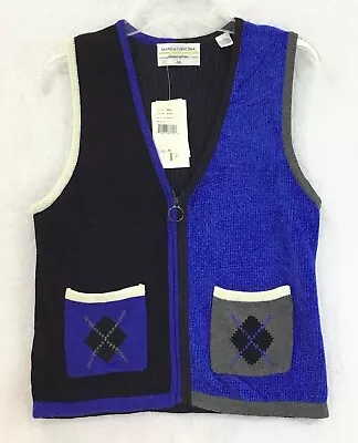 Buy Marisa Christina / Vintage Argyle Colorblock Sleeveless Sweater Vest / Size M • 52.82£