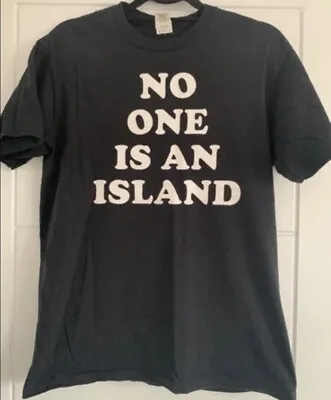 Buy Idles T Shirt Rare No One Is An Island Rock Band Merch Tee Size Large Black • 17.50£