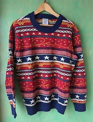 Buy BOX LUNCH, DC Comics Wonder Woman Holiday Ugly Sweater , XL, Very Good Used Cond • 21.79£