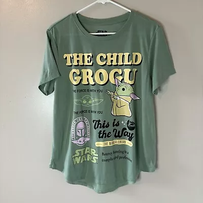 Buy Star Wars T-shirt Juniors Womens The Child Green Short Sleeve Tee Sz XXL (19) • 9.47£