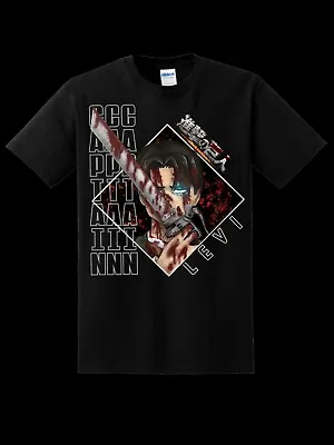 Buy Attack On Titan T-shirt, Levi  Ackerman Titan T-shirt, Anime T-shirt, AOT Tee • 13£
