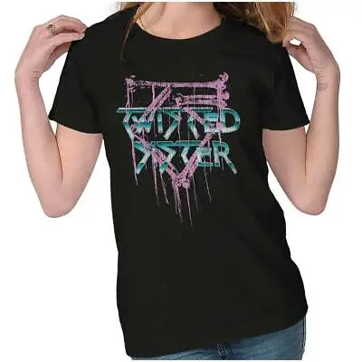 Buy Vintage Twisted Sister Metal Band Concert Womens Short Sleeve Ladies T Shirt • 17.97£