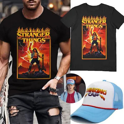 Buy Stranger Things Season 4 - Hellfire Rock God Official Black Short Sleeve T-shirt • 7.99£